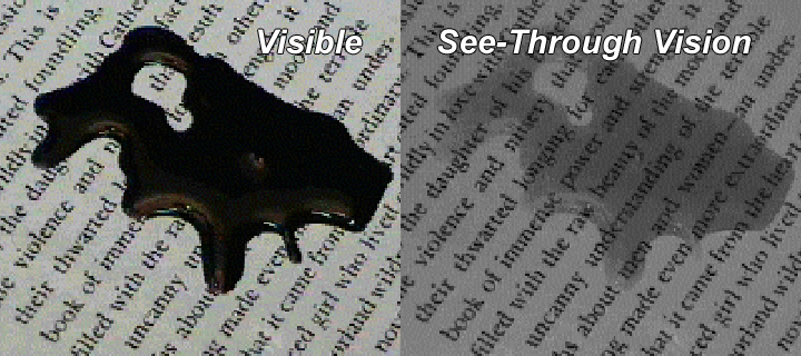 IR X-Ray Vision Cameras See Through Ink
